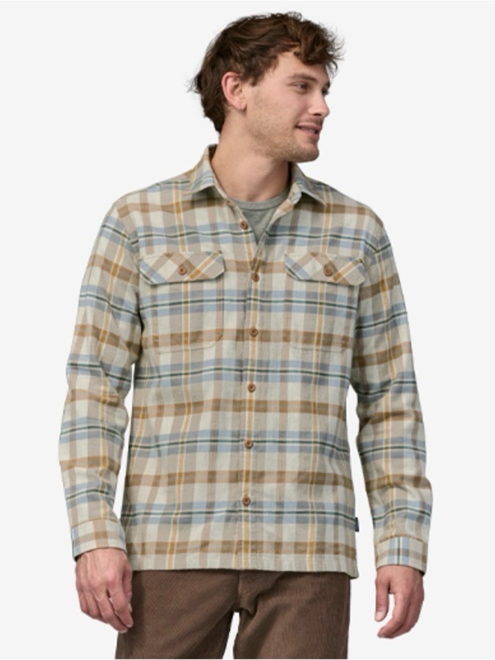 Organic Cotton Fjord Flannel - Men's Long Sleeve Shirt sz S